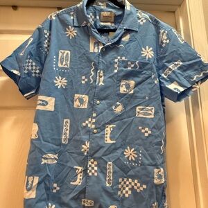 Goodfellow & Co Blue Shirt with White Patterns